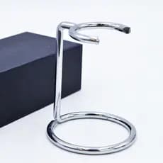 Dishi Suporte para escova de barbear masculino, cabide para escova de barba, chapeamento de Metal prateado
