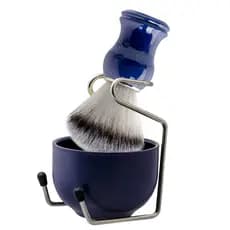 ZY conjunto de escova de barbear conjunto de 3 peças náilon macio cabelo barba escova de espuma de barbear escova de bar