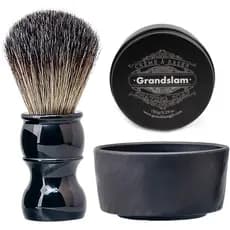 ZY conjunto de escova de barbear masculina escova de barba escova de náilon escova de barbear molhado espuma escova de b