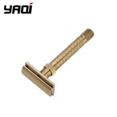 YAQI o corte Final de latão ajustável seguro masculino Manual navalha de Metal Vintage