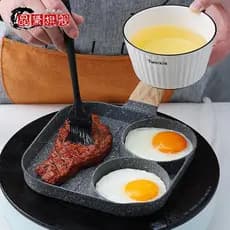 Casa antiaderente ovo frito pan café da manhã panqueca pan ovo escalfado quatro buracos omelete ferramenta útil bife fri