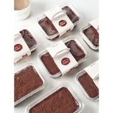 Tiramisu caixa descartável Mousse Melaleuca bolo retangular caixa de embalagem transparente frutas caixa de pesca sobrem