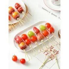 Rock cristalizado cabaça corda sinais descartáveis Mini sinais de bambu frutas pequenos sinais hambúrguer tesoura sinais