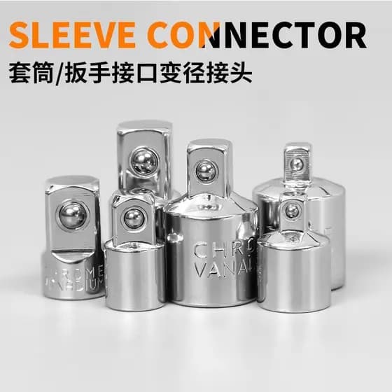 Adaptador de chave de catraca de cabeça de conversão de soquete CRV 1/2 mosca grande para 3/8 mosca média para 1/4 conex