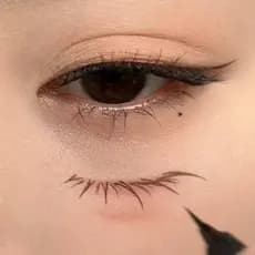 Caneta delineadora líquida F Thinner que agulha!Delineador ultrafino Anti-suor simulação de manchas delineador de cílios