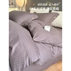 Cama de algodão puro de luxo leve conjunto de quatro peças 100 algodão colcha capa de algodão de pelúcia lençol tipo len
