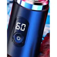Tecnologia alemã barbeador elétrico masculino Display Digital inteligente pequeno canhão de aço recarregável faca barba