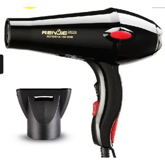 Renjie 816 secador de cabelo alta potência ar quente e frio secador de cabelo salão de beleza silencioso doméstico profi