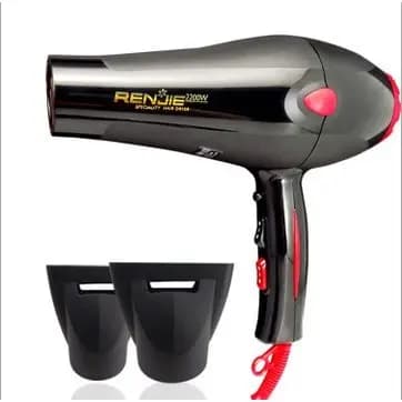 Renjie 825 secador de cabelo profissional de alta potência 2200W ar quente e frio salão de cabeleireiro silencioso barbe
