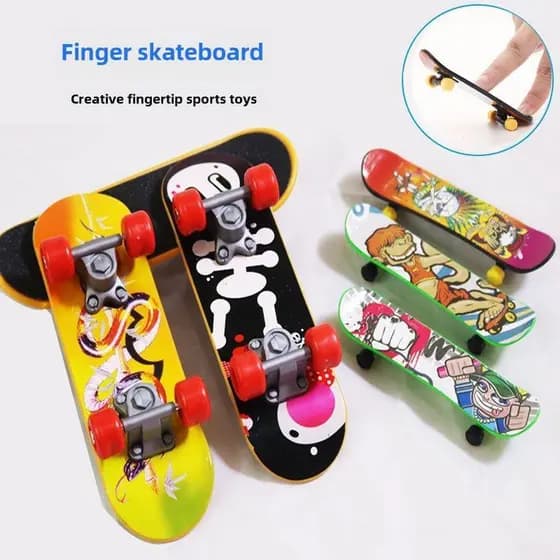 Dedo skate Mini dedo Scooter criativo crianças pequeno presente plástico ponta do dedo skate tenda venda quente pular-Of