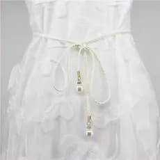 Cinto boêmio literário Retro Mori estilo feminino estilo étnico trançado borla algodão branco feminino fino decorativo c