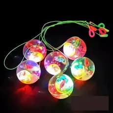 Yo-Yo rotação automática luminosa brilho infantil ioiô com bola de corda bola saltitante bola de cristal saltando bola p