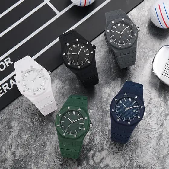 2025 novo estilo relógio de pulso masculino calendário relógio de plástico sudeste asiático oriente médio venda quente r