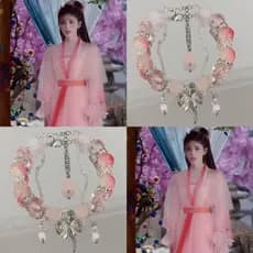 Huarong Weizhi mercadoria impressão derivada pulseira rosa roupas pequena Phoenix alto valor Ju Jingyi mesmo estilo puls