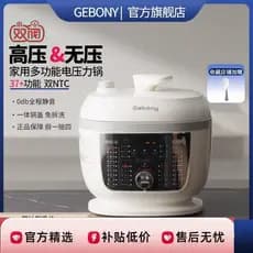 GEBONY < Vapor fresco de alta pressão> Panela de pressão elétrica multifuncional Panela de arroz 4L Panela de alta press