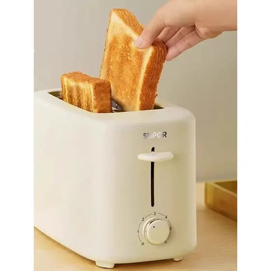 Supor torradeira dupla face cozimento de aço inoxidável calibre interno máquina café da manhã doméstico pequena torradei