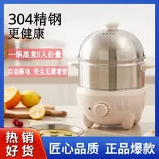Caldeira de ovos doméstica, desligamento automático, grande capacidade, aço inoxidável, vaporizador de ovos, grande temp