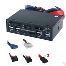 Painel USB3.0 de posição de unidade óptica 20 pinos para usb3.0 frontal + leitor de cartão + ESATA + 3.0 HUB Hub