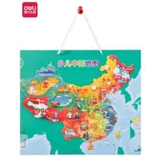 Deli magnético mapa chinês quebra-cabeça mapa do mundo mais de 3 a 6 anos de idade estudantes brinquedos educativos cria