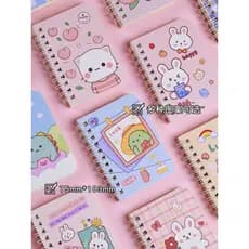 Caderno de bobina pequena dos desenhos animados bonito Super bonito Mini portátil bolso bloco de notas prêmio para estud