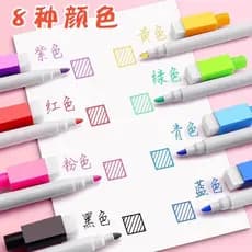 Caneta colorida para quadro branco, apagável, geladeira, quadro branco magnético, prancheta apagável, ponta fina, ecolog