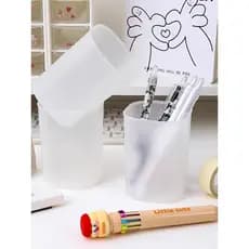 Simples mesa de escritório caneta titular caixa armazenamento estudante Desktop papelaria caixa grande capacidade multif
