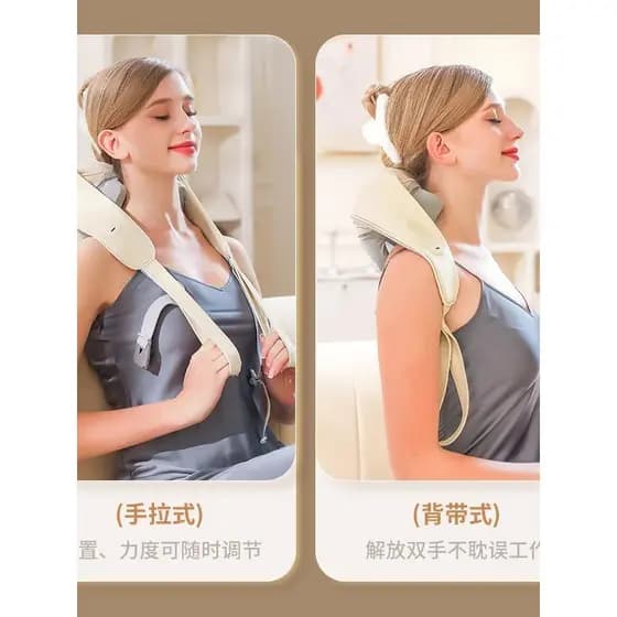 Massageador de coluna Cervical massageador muscular oblíquo ombro pescoço amassar compressa quente massagem xale infrave