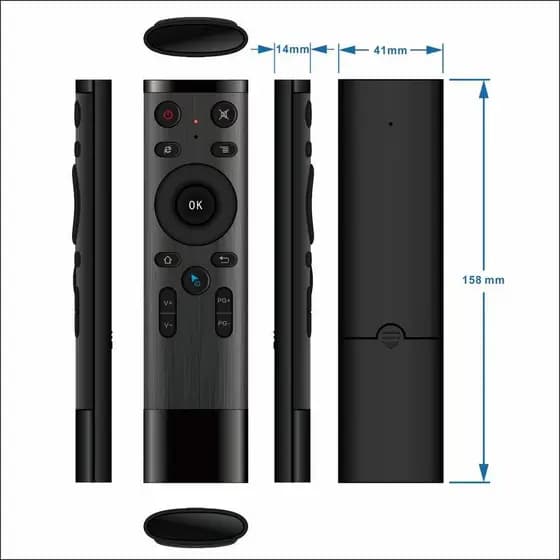 Conjunto de controle remoto sem fio 2.4G mouse controle remoto computador TV projetor sem fio controle remoto mouse