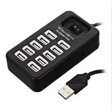 Divisor Usb Um para Quatro Extensão de Laptop 2.0 Multi-Interface Conversor de hub de 10 portas