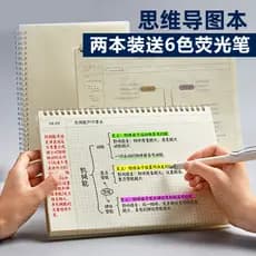 Guia de pensamento desenho caderno a4 grande Cornell caderno desenho especial caderno estudante universitário grade esco