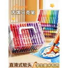 Marcador acrílico líquido reto de alto valor ponta macia pintura infantil caneta Graffiti estudantes da escola primária
