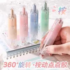Gelo transparente cor imprensa ponto cola de alto valor dupla face cola manual fita recarga pergunta errada pasta ponto
