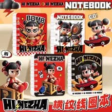 Genuíno A7 nezha bobina livro de alto valor ins pequeno caderno nezha Co-branded bolso estudante bonito caderno