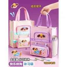 Happy Dog Repair Tutorial Bag Student Tote Bag Carrying Book Bag Bolsa de trabalho da escola primária Bolsa de arquivo c