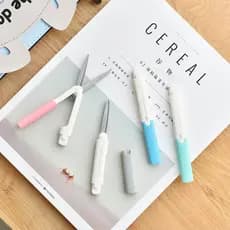 Poderoso seguro dobrável portátil arte manual tesoura escola primária crianças artesanal Mini escritório tesoura domésti