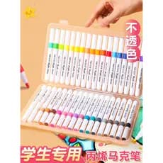 Caneta marcadora acrílica para estudantes da escola primária dedicada cor opaca empilhável caneta aquarela infantil cane