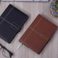Jinpai material de escritório de negócios A5 B5 preto marrom couro caderno bloco de notas caderno de conferência