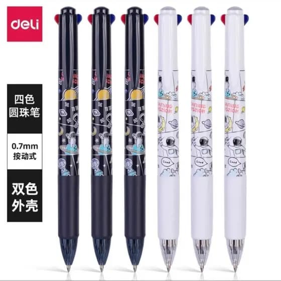 China Space S171 Aviação Poderosa S313 Caneta Esferográfica de Quatro Cores 0.7mm Escritório Prensa Financeira Caneta de