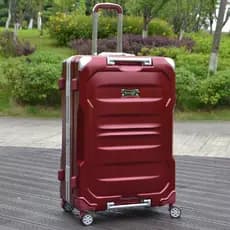 Caso duro vermelho bloqueio bagagem grande 107cm couro bagagem trole caso feminino senha 30 roda Universal mala