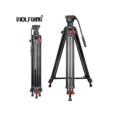 Wolfgang JZ961 + YT06 PLUS Máquina Tripé Profissional Câmera DV Suporte de Vídeo 1.8m