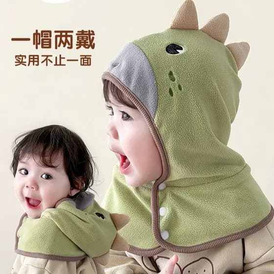 Chapéu de bebê outono inverno chapéu de bebê bonito chapéu quente cachecol um meninos meninas crianças chapéu outono inv