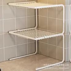 Cozinha Desktop em camadas rack bancada rack pote rack ferramenta útil armário pote armário de armazenamento Multi-camad