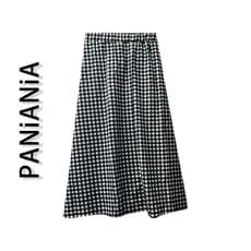 Panianjia francês Retro elegante verificado saia feminina outono inverno 2023 novo estilo cobrindo virilha comprimento m