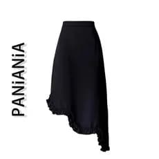 Panianania Design sentido nicho babados saia Irregular feminina cintura alta mais magro olhar A linha saia de compriment