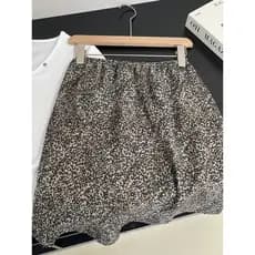 PANiA PANiA pato ~ estilo coreano saia Floral feminina cintura alta mais magro olhar Drape Chiffon Retro All-Match saia