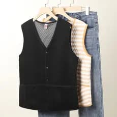 Colete com decote em V jaqueta colete feminino quente curto colete roupa interior ar condicionado sala almofadas de ombr