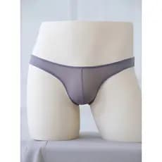 Cuecas masculinas de seda gelo cor sólida sem costura cintura média verão respirável secagem rápida Ultra @
