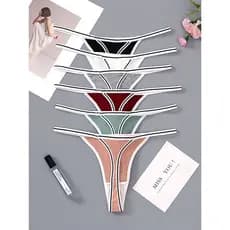 2026 novo estilo roupa interior feminina tanga esportes algodão Fitness respirável cintura baixa cinto fino magro elásti