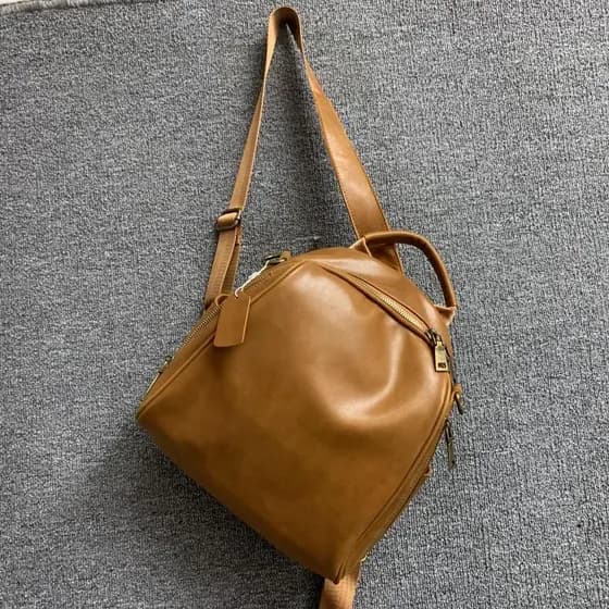 Mochila de couro macio novo produto All-Match moda saco de couro genuíno primeira camada versão coreana Retro Unisex moc