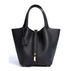 Bolsa de couro de primeira camada feminina cesta de vegetais 2025 novo estilo europeu americano moda couro genuíno bolsa